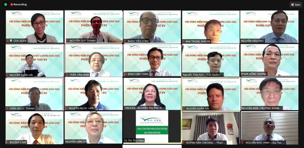 The Center for Education Accreditation, Vietnam National University, Hanoi held the 15th meeting of the Council for Education Quality Accreditation