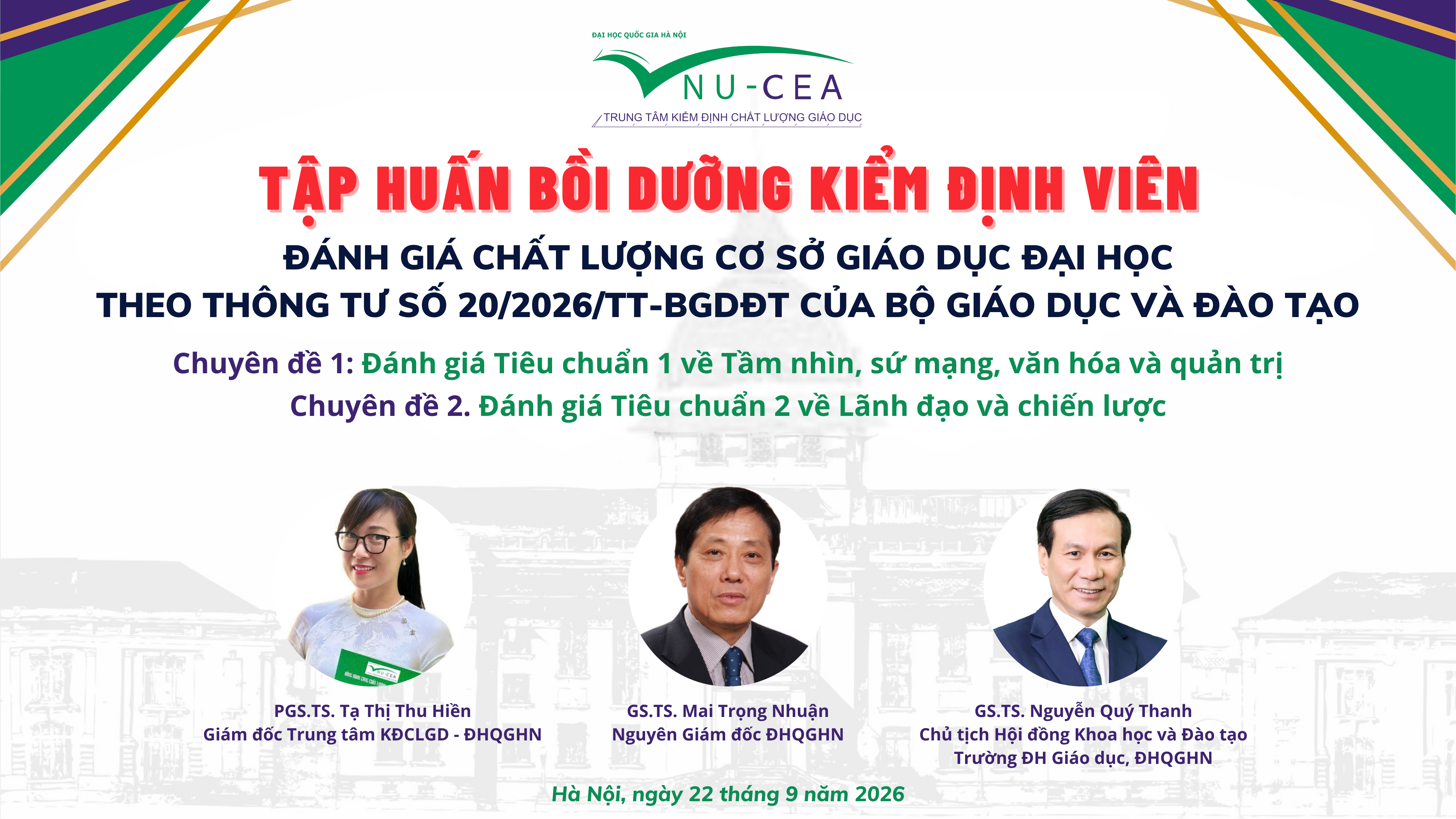 Buổi tập huấn đầu tiên về đánh giá chất lượng cơ sở giáo dục đại học theo Thông tư 20/2026/TT-BGDĐT