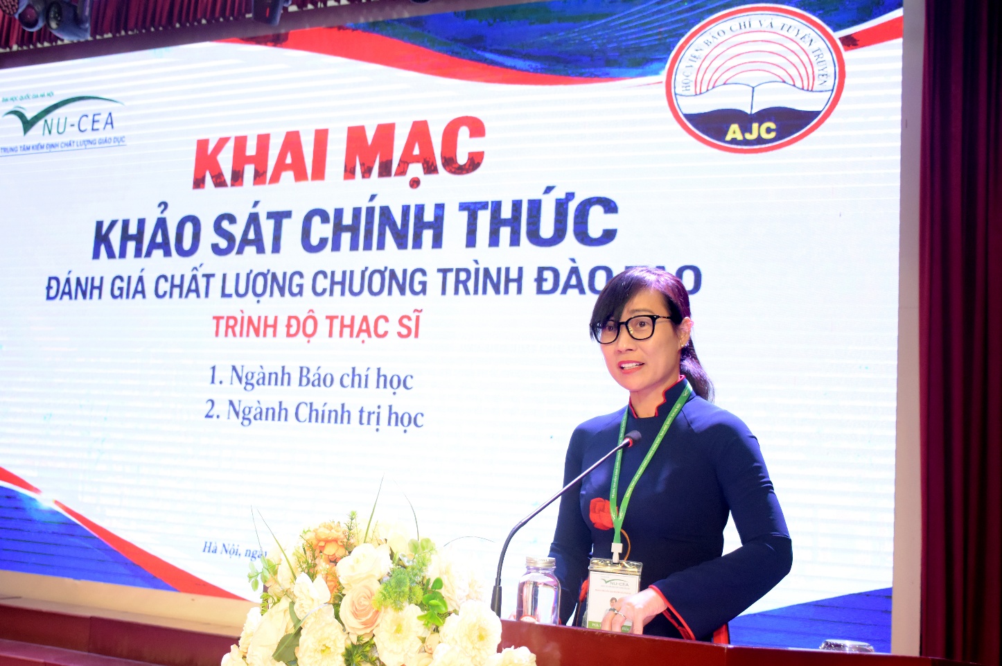 PGS.TS. Tạ Thị Thu Hiền, Giám đốc Trung tâm KĐCLGD - ĐHQGHN phát biểu